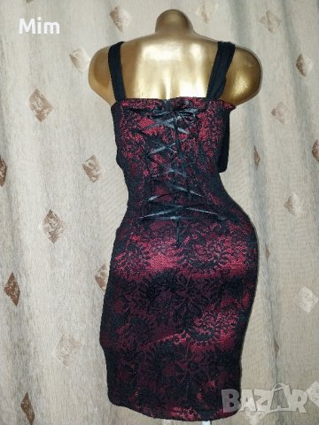 Melania M Черна права корсетна рокля , снимка 4 - Рокли - 42725566