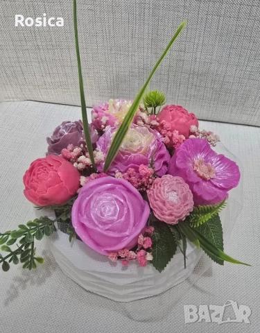 Сапунени цветя, снимка 8 - Подаръци за кръщене - 51537682