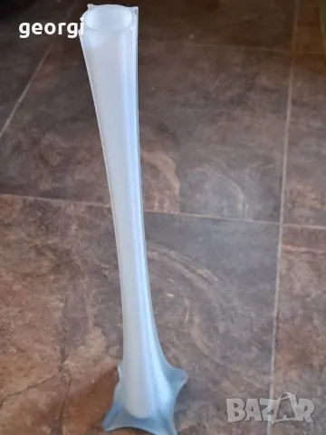 стъклена квадратна ваза тип Айфелова кула  6/3