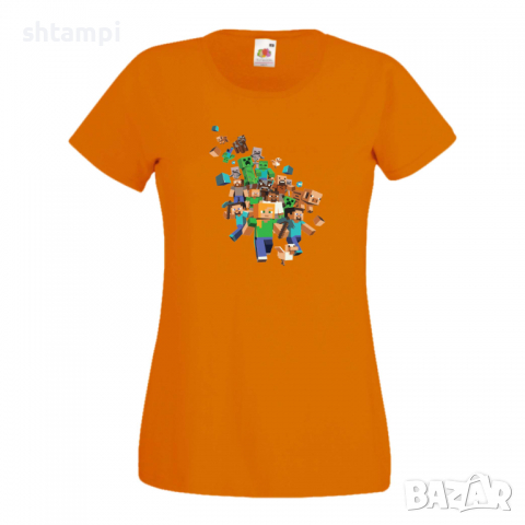 Дамска тениска Minecraft 3 майнкрафт Minecraft,Игра,Забавление,подарък,Изненада,Рожден Ден., снимка 12 - Тениски - 36520793