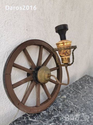 Страхотна стенна лампа, аплик , снимка 2 - Антикварни и старинни предмети - 41499494