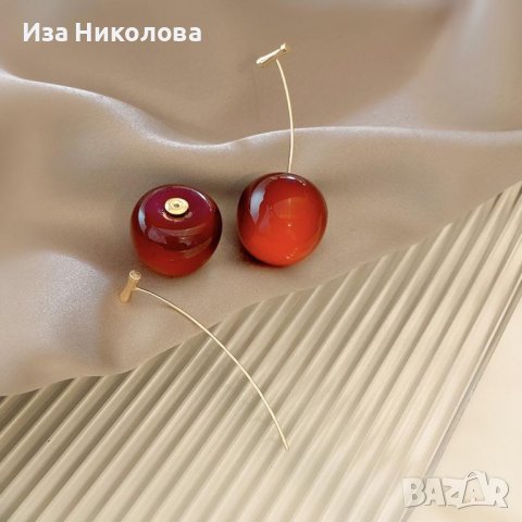 Обеци череши, снимка 2 - Обеци - 41680771