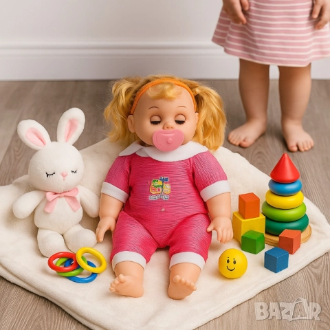 Кукла бебе с биберон – 25 см звук и забавление, снимка 7 - Кукли - 52032665