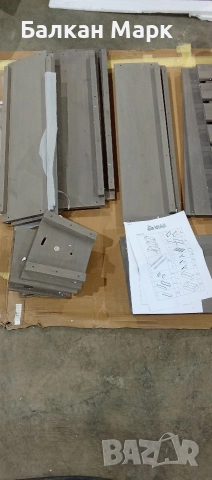 Дървена вертикална леха (саксия)Butenkist „Freyja“ — 76 × 43 × 120 см, Warm Grey, снимка 4 - Саксии и кашпи - 52611197