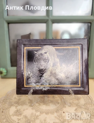 Керамична чиния „White Lightning“ – John Seerey-Lester, The Bradford Exchange (1999)