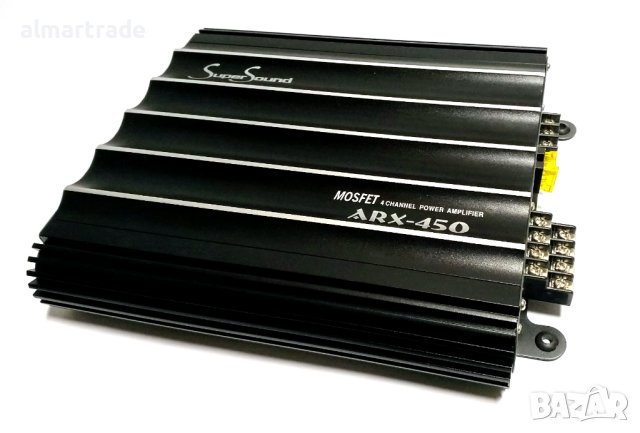 Усилвател за кола SuperSound ARX-470, 4 канала, RMS 4x70W, Bridge Mode 2x200W, 4ohm