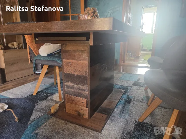 Продавам трапезна масивна маса, снимка 3 - Маси - 55886781
