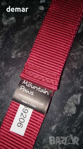 Изключително здрав повод за кучета Mountain Paws | Двуслойна тъкан с мека дръжка, 1,15 метра, червен, снимка 6 - За кучета - 44167138