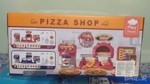 Пица комплект с касов апарат и кафе машина , снимка 2 - Кукли - 48283784