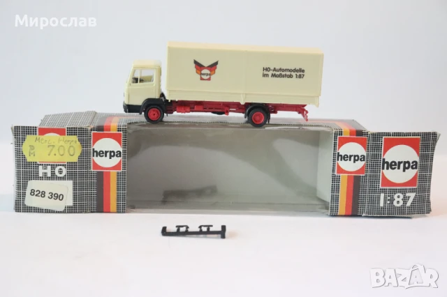 HERPA H0 1/87 КАМИОН MERCEDЕS BENZ МОДЕЛ КОЛИЧКА, снимка 2 - Колекции - 50523665