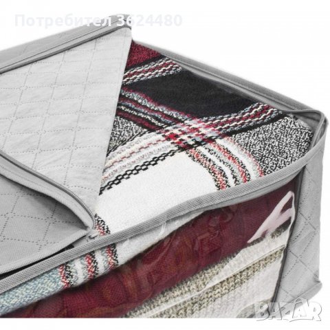 Сив органайзер с прозрачна част за съхранение на дрехи 3284, снимка 2 - Други стоки за дома - 39989054