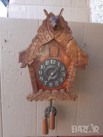 Стенен часовник с кукувица МАЯК - РЯДЪК , ДЪРВЕН