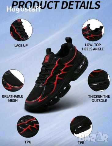 Нови леки професионални маратонки с дебела подметка дишащи спортни 45/46, снимка 7 - Маратонки - 53029720