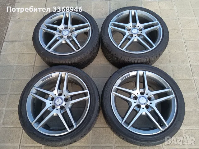 Оригинални джанти Мерцедес АМГ 18" 5х112 спорт пакет Mercedes AMG 18 5x112 с гуми, снимка 2 - Гуми и джанти - 56235199