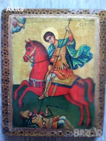 Икона на свети Димитър, снимка 5 - Икони - 49058533