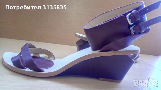 Дамски сандали Zara, естествена кожа, снимка 7 - Сандали - 41578022