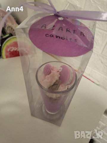 Ръчно изработена свещ Ягодов шейк , снимка 8 - Други - 40394255