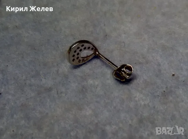 НЕЖНА СКЪПОЦЕННА СРЕБЪРНА ОБИЦА РОДИРАНО СРЕБРО 925 с ИСКРЯЩИ ЦИРКОНИ АРТ ОБЕЦА 48665, снимка 5 - Обеци - 49733940