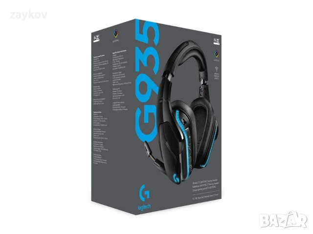Logitech G935, Black слушалки, снимка 6 - Слушалки, hands-free - 50737456