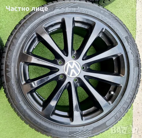 Продавам 4бр 17-ки джанти с всесезонни гуми за Фолксваген Пасат, Голф, Туран , снимка 2 - Гуми и джанти - 55772776