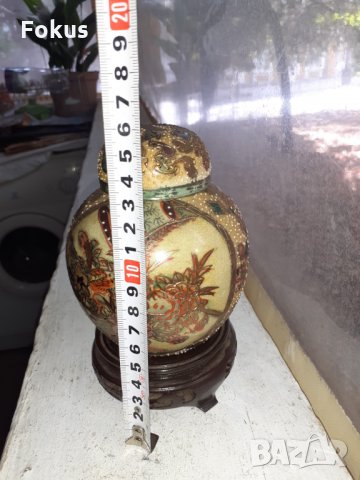 Уникална стара ваза Сатцума, снимка 5 - Антикварни и старинни предмети - 34348709