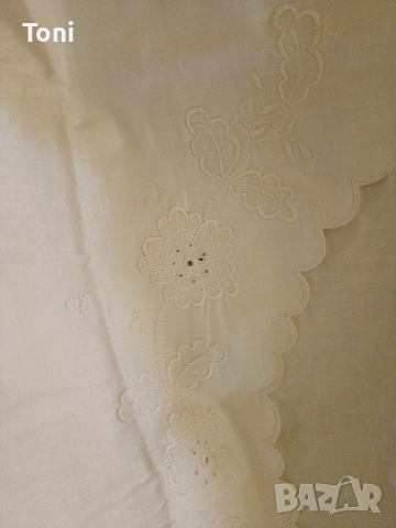 Спален комплект от бродерия и памук за 2 юргана и една възглавница цена по договаряне , снимка 6 - Гоблени - 53412673