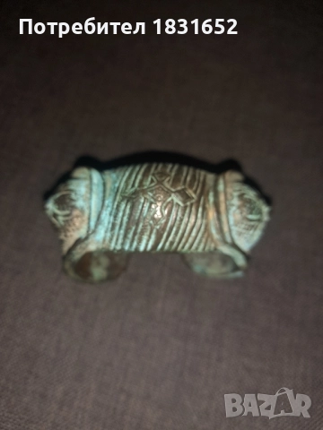 Стара гривна - рогатка, снимка 2 - Антикварни и старинни предмети - 52416895