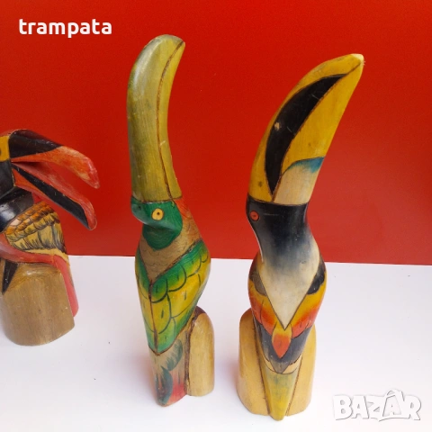 НАЙ ДОБРАТА ОФЕРТА Сет 3 фигури от Балсово дърво, Еквадор , снимка 5 - Статуетки - 53181908