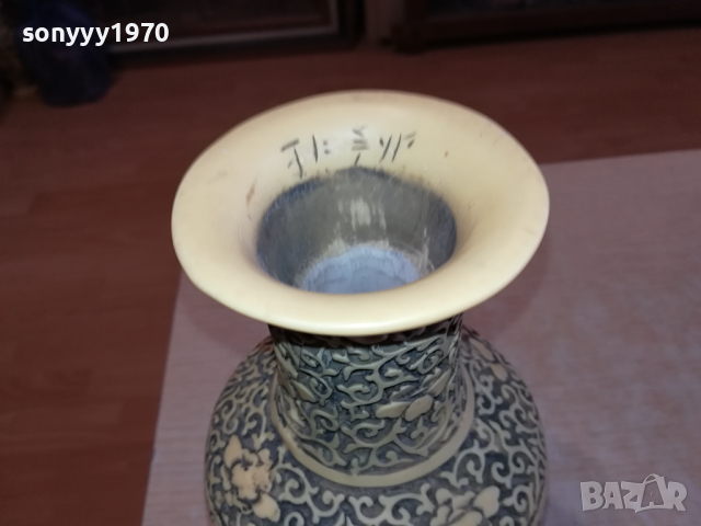 ВАЗА ОТ ФРАНЦИЯ-АНТИКА МАСИВНА РЕЛЕФНА 1603241703, снимка 11 - Антикварни и старинни предмети - 44794523