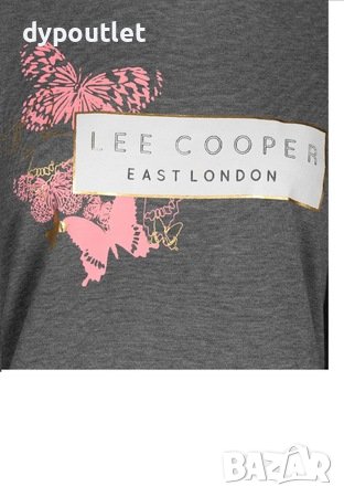 Lee Cooper - Дамска памучна блуза дълъг ръкав Layer Logo, размер S, цвят - Сив., снимка 3 - Блузи с дълъг ръкав и пуловери - 39489327