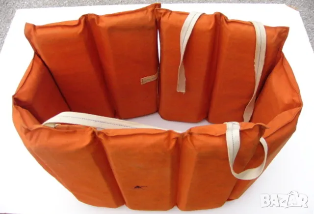 Оригинал Руска Военна Спасителна ЖИЛЕТКА 129x32см Водна Плавателна Корк Сегменти СССР 1960-те БАРТЕР, снимка 3 - Антикварни и старинни предмети - 49365421