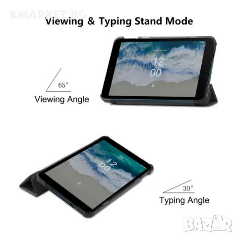 Nokia T10 ENKAY Кожен калъф и Скрийн Протектор, снимка 9 - Калъфи, кейсове - 48263733