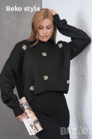 Дамски комплект 2 части Рокля+Пуловер , снимка 9 - Комплекти - 52507971