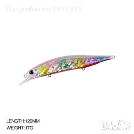 Воблер вид НЕУТРАЛЕН/SUSPENDING 17 гр./12 см., снимка 3 - Такъми - 36065444
