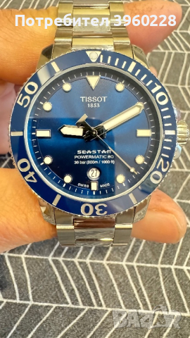 Автоматичен часовник Tissot Seastar 1000, снимка 2 - Мъжки - 44524558