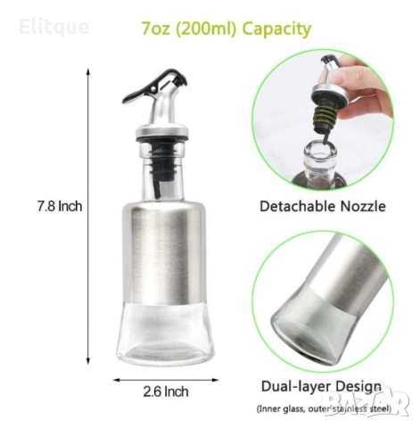 Бутилка за зехтин, олио, оцет, 200ML, снимка 14 - Други - 52901421