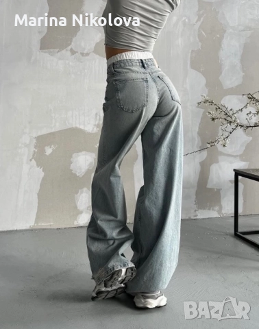 Дънки с двойна талия, снимка 2 - Дънки - 52929551