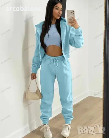 Дамски моден есенно-зимен комплект от три части, 10цвята , снимка 10 - Спортни екипи - 41820355