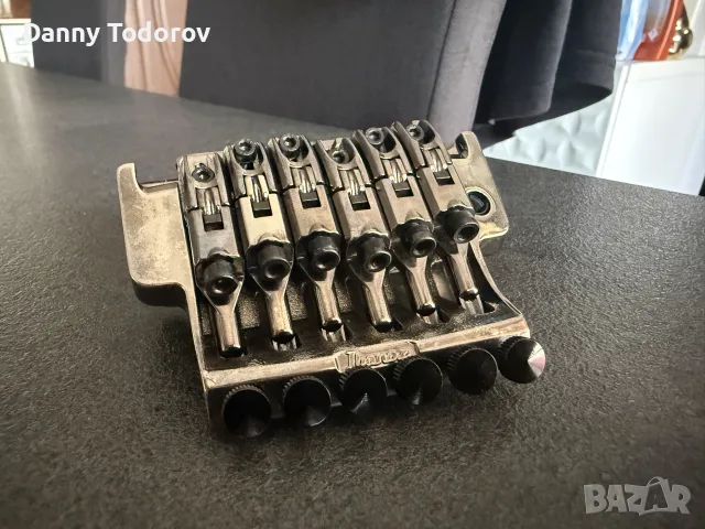 Ibanez Original Edge Tremolo Bridge (Made in Japan / Gotoh) – Cosmo Black + Ръчка, снимка 4 - Китари - 55874291