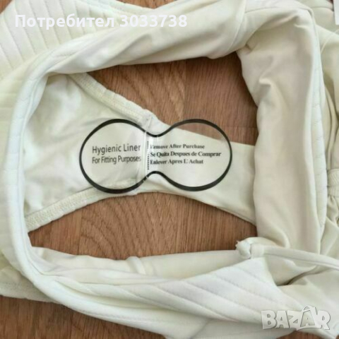 Цял Бански Констюм "L Space by Monica Wise" Бял Изрязан Размер US6 S/M, снимка 5 - Бански костюми - 36171107