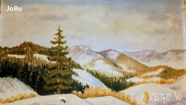 Кирил Матеев - "Планински пейзаж" 1961г., снимка 7 - Картини - 53557039