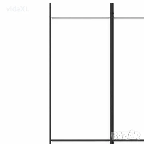 vidaXL Параван за стая, 5 панела, бял, 250x220 см, текстил, снимка 6 - Паравани - 56147246