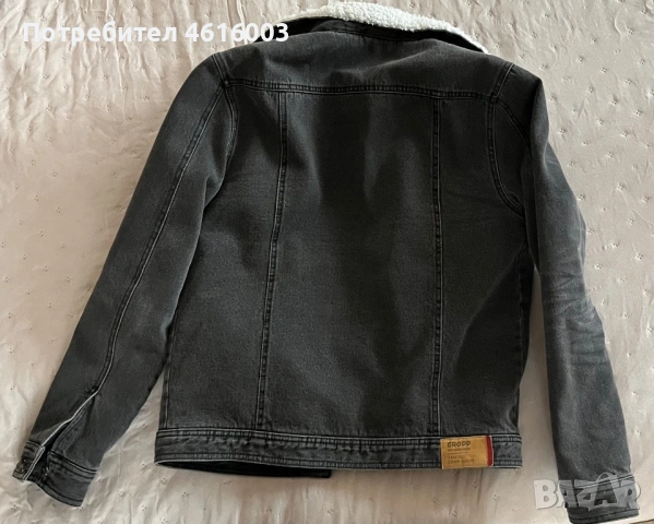 Зимно дънково яке с пух, снимка 3 - Якета - 53084727