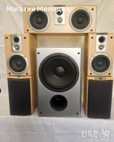 Качествен комплект тонколони за домашно кино. Активна бас каса CANTON AS 22, център JBL и 4 колони J, снимка 5 - Тонколони - 53538221