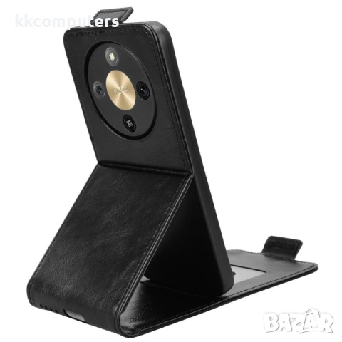 Калъф Портфейл за Honor Magic8 Lite - Вертикален Флип, Кожен PU, с Джоб за Карти и Стенд, Магнитно З, снимка 5 - Калъфи, кейсове - 53174914