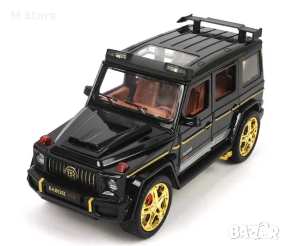 Mercedes G Class - Метален Джип със звук и светлина. Мабащ 1:24, снимка 5 - Коли, камиони, мотори, писти - 48905179