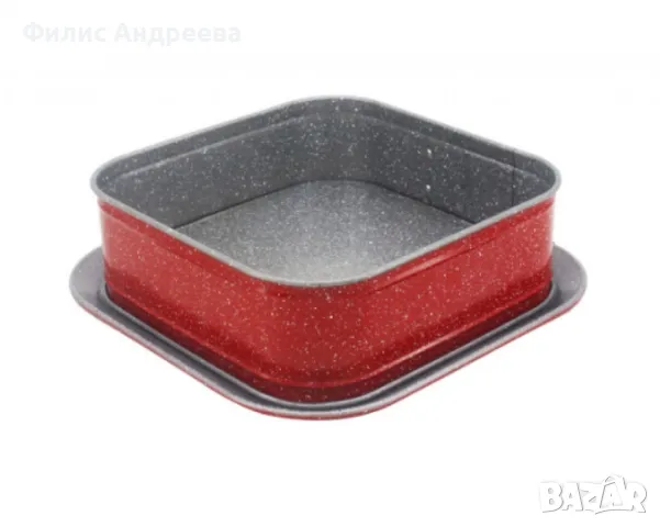 Форма с падащо дъно, 27.5x27.5 см, Мраморно покритие, снимка 1