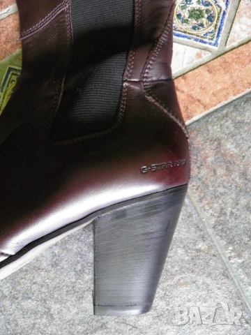 G-star оригинални ботуши от естествена кафява кожа, снимка 4 - Дамски ботуши - 53246053