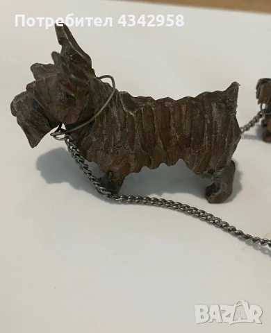 3 Винтидж(1900 -1949) дървени фигурки: Майка  и кученца.Миниатюри., снимка 6 - Антикварни и старинни предмети - 51067409