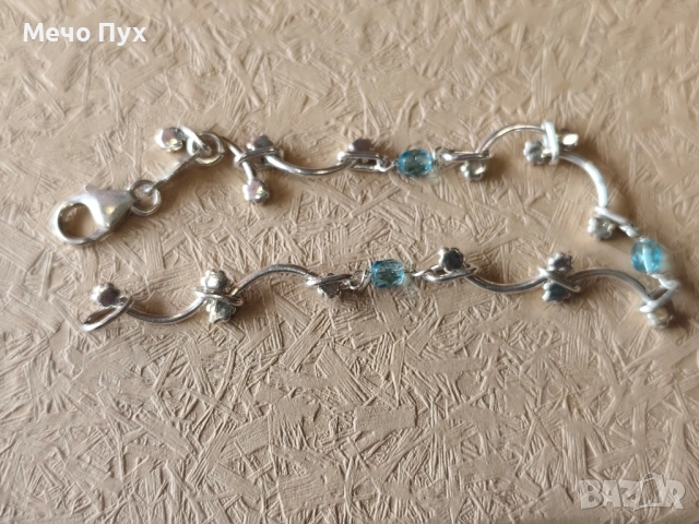 Сребърна гривна (333), снимка 4 - Гривни - 52454840